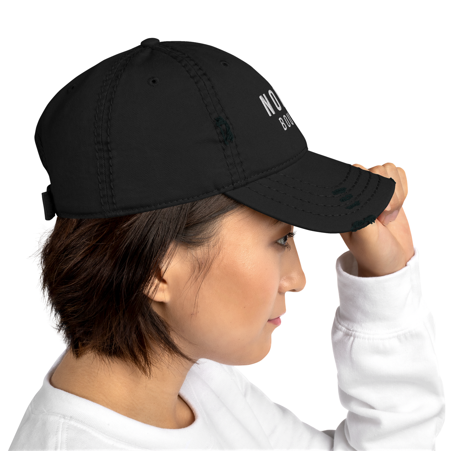 NOLITA Embroidered Logo Distressed Hat
