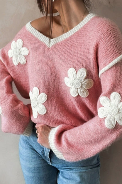 My Girl Floral Patch Sweater