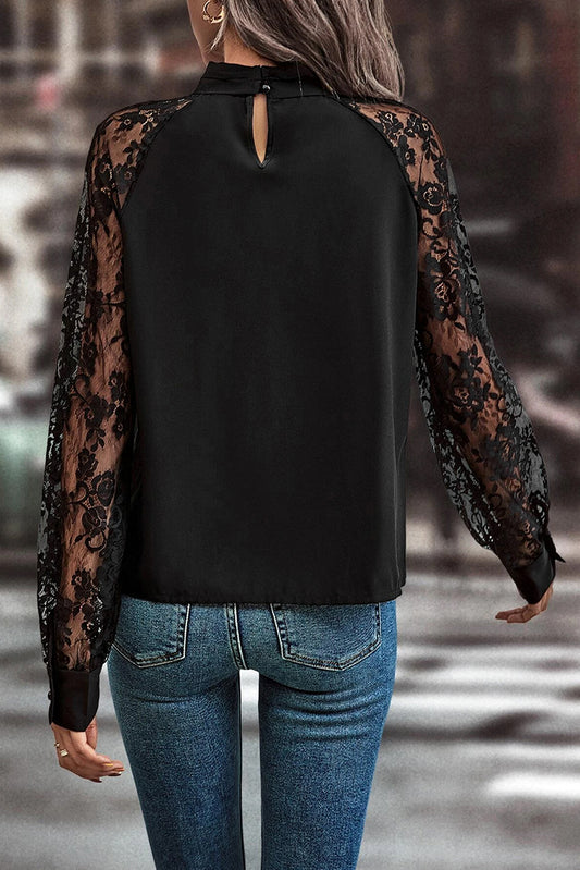 Gemma Keyhole Lace Sleeve Blouse
