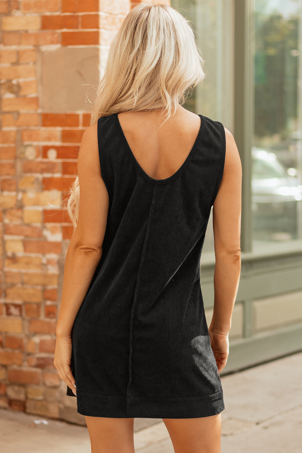 Eve Corduroy Sleeveless Mini Dress