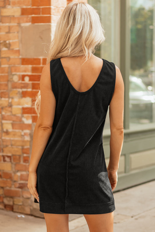 Eve Corduroy Sleeveless Mini Dress