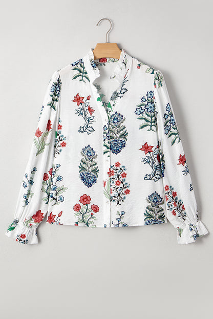 Beth Unique Floral Print Blouse