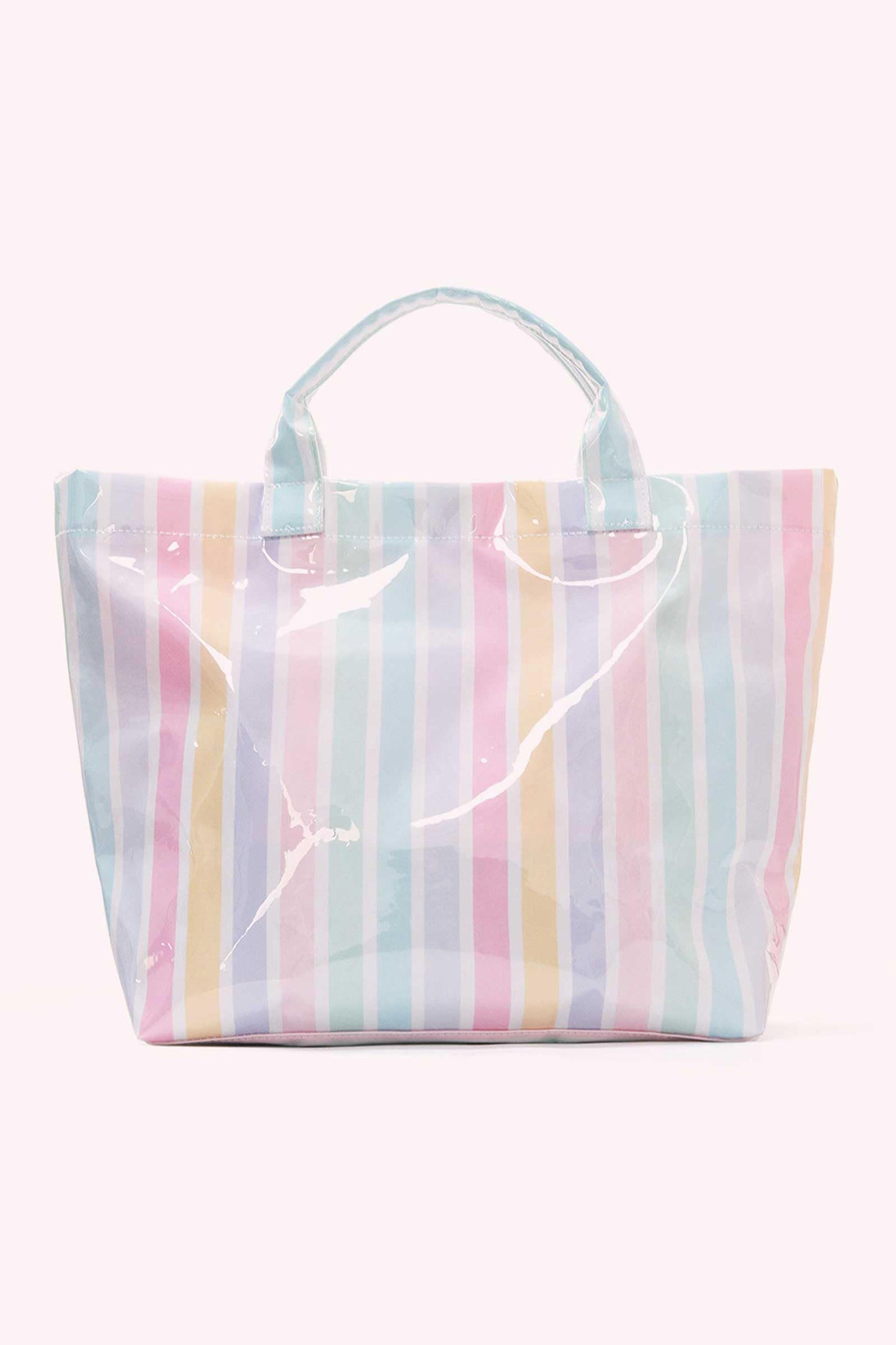 Glossy Summer Beach Vinyl Large Tote Bag