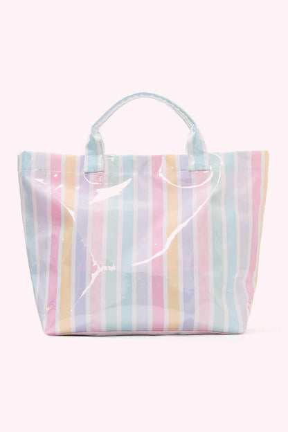 Glossy Summer Beach Vinyl Large Tote Bag