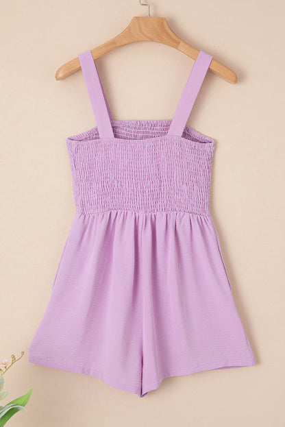 Abby Smocked Sleeveless Romper