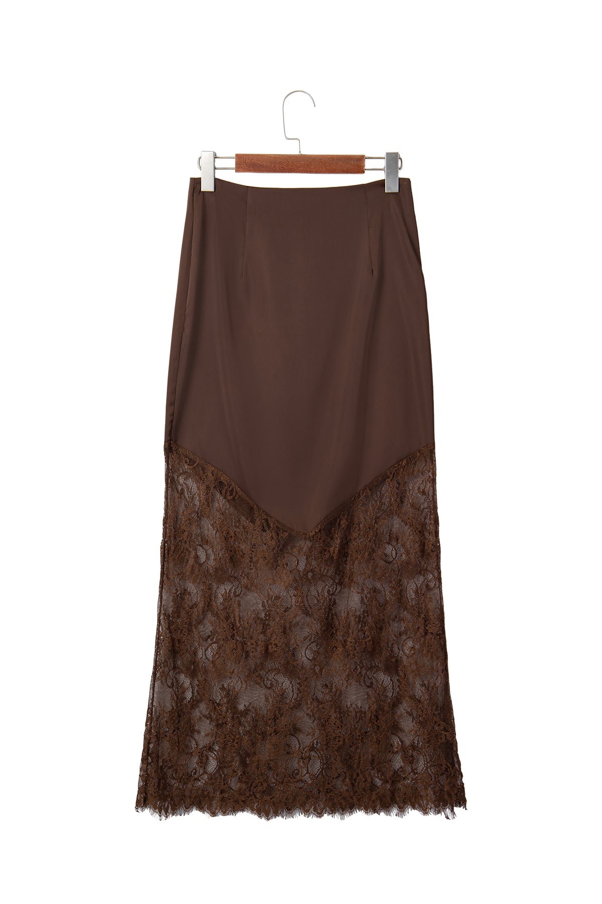 Alyssa Dark Brown Lace Skirt