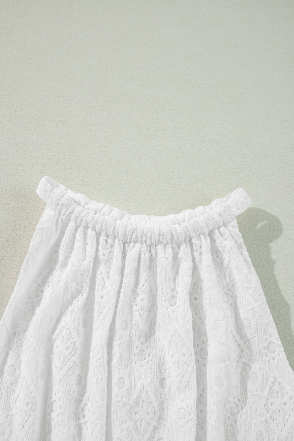 Evelyne Eyelet Halter Tie Waist Mini Dress
