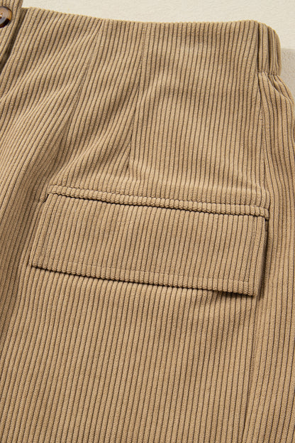 Brandi Corduroy Buttoned Mini Skirt