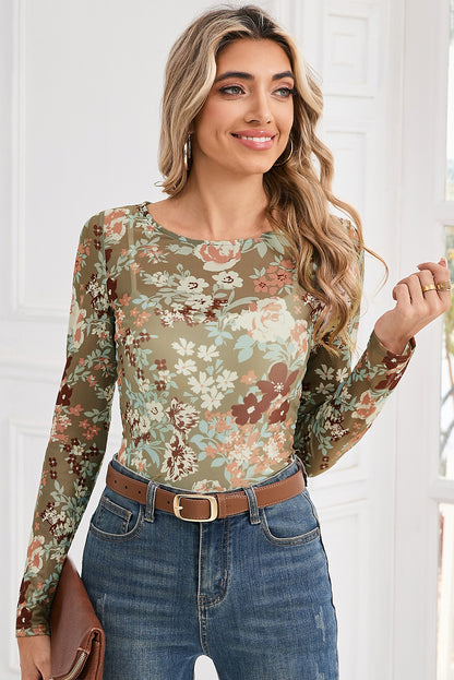 Garden Mesh Long Sleeve Top