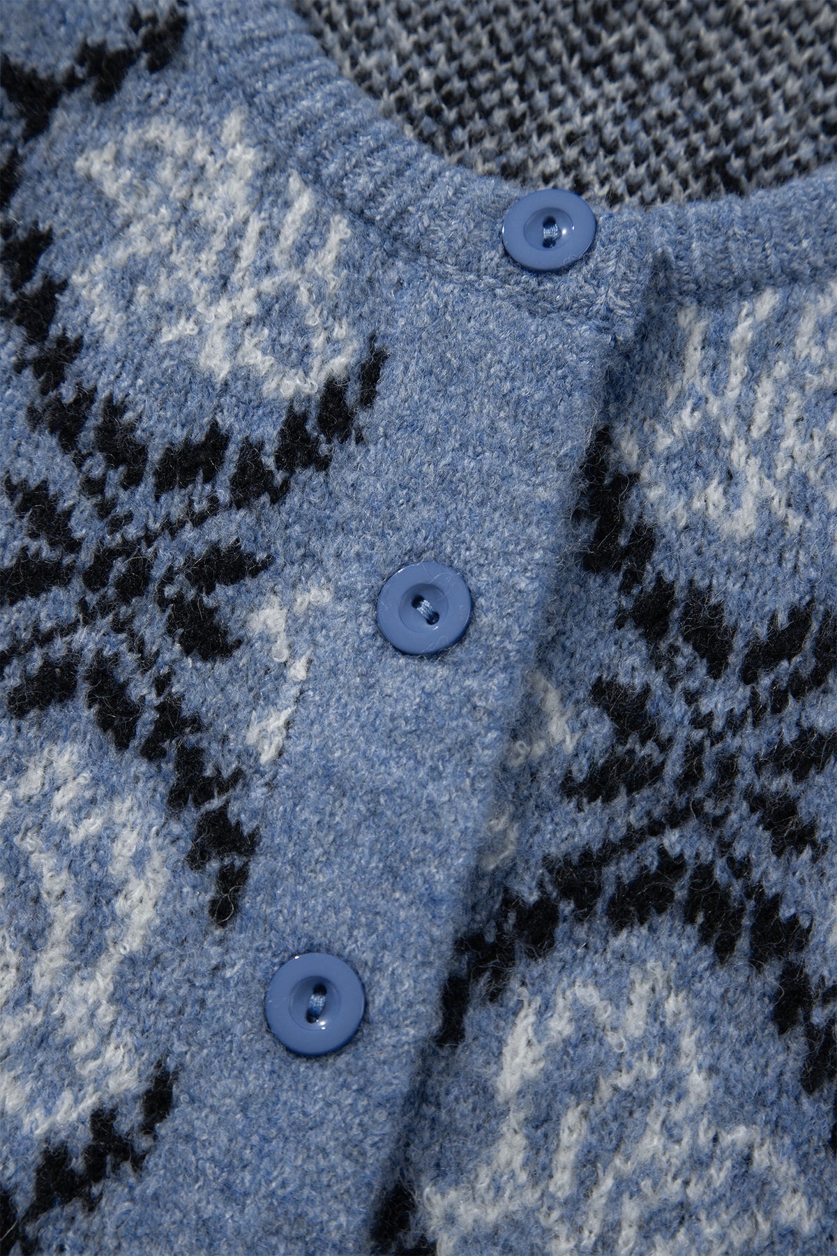 Modern Damask Print Button Down Cardigan
