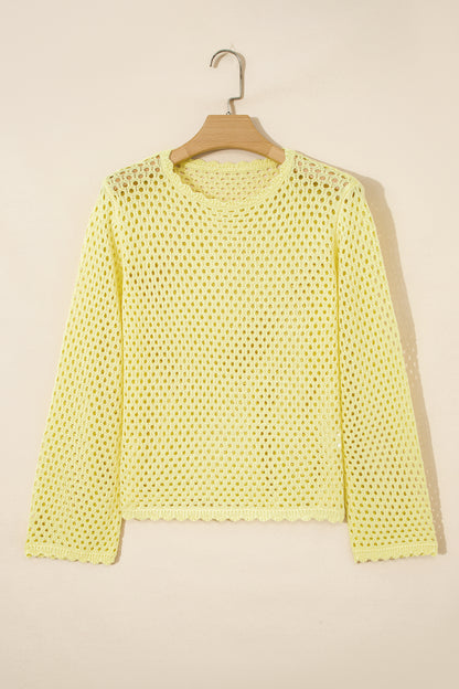 Joy Eyelet Scalloped Trim Bell Sleeve