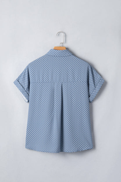 Dottie Cuffed Sleeve Button Down Blouse