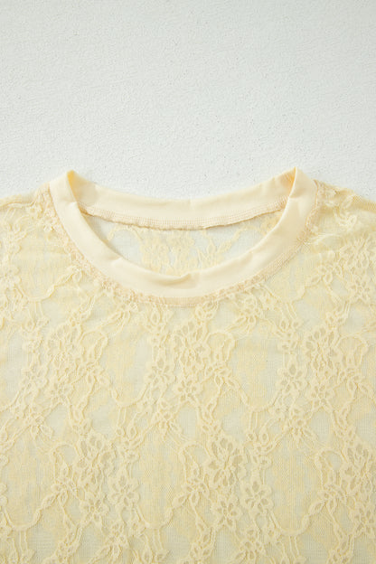 June Sheer Lace Boxy Top