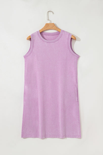 Sally Acid Wash Sleeveless Dress