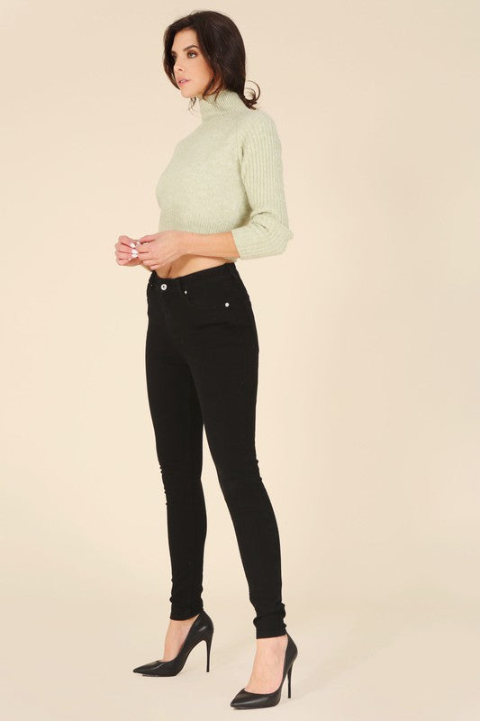 Solid Black Skinny Jeans