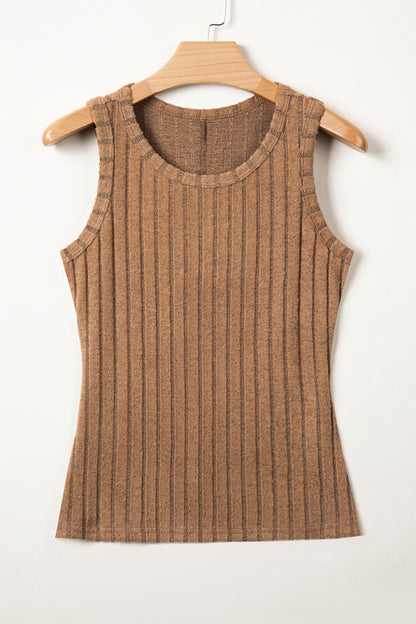 Sandy Mineral Wash Ribbed Tank Top