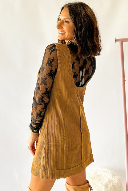 Eve Corduroy Sleeveless Mini Dress