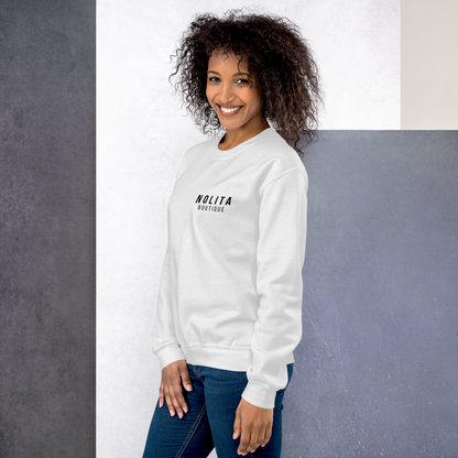 NOLITA White Printed Unisex Pullover