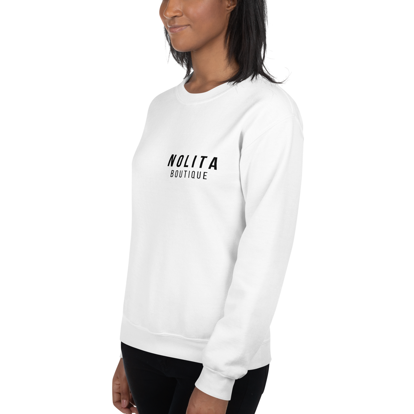 NOLITA White Printed Unisex Pullover