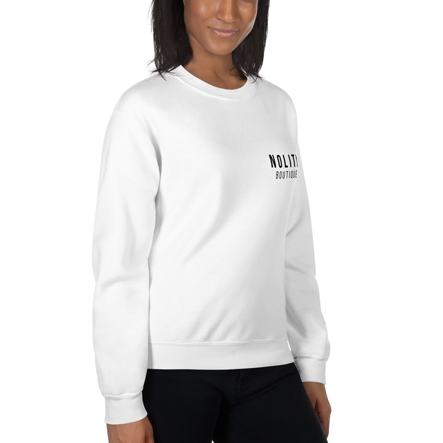 NOLITA White Printed Unisex Pullover