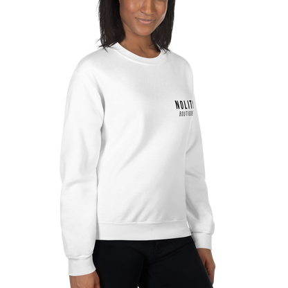 NOLITA White Printed Unisex Pullover
