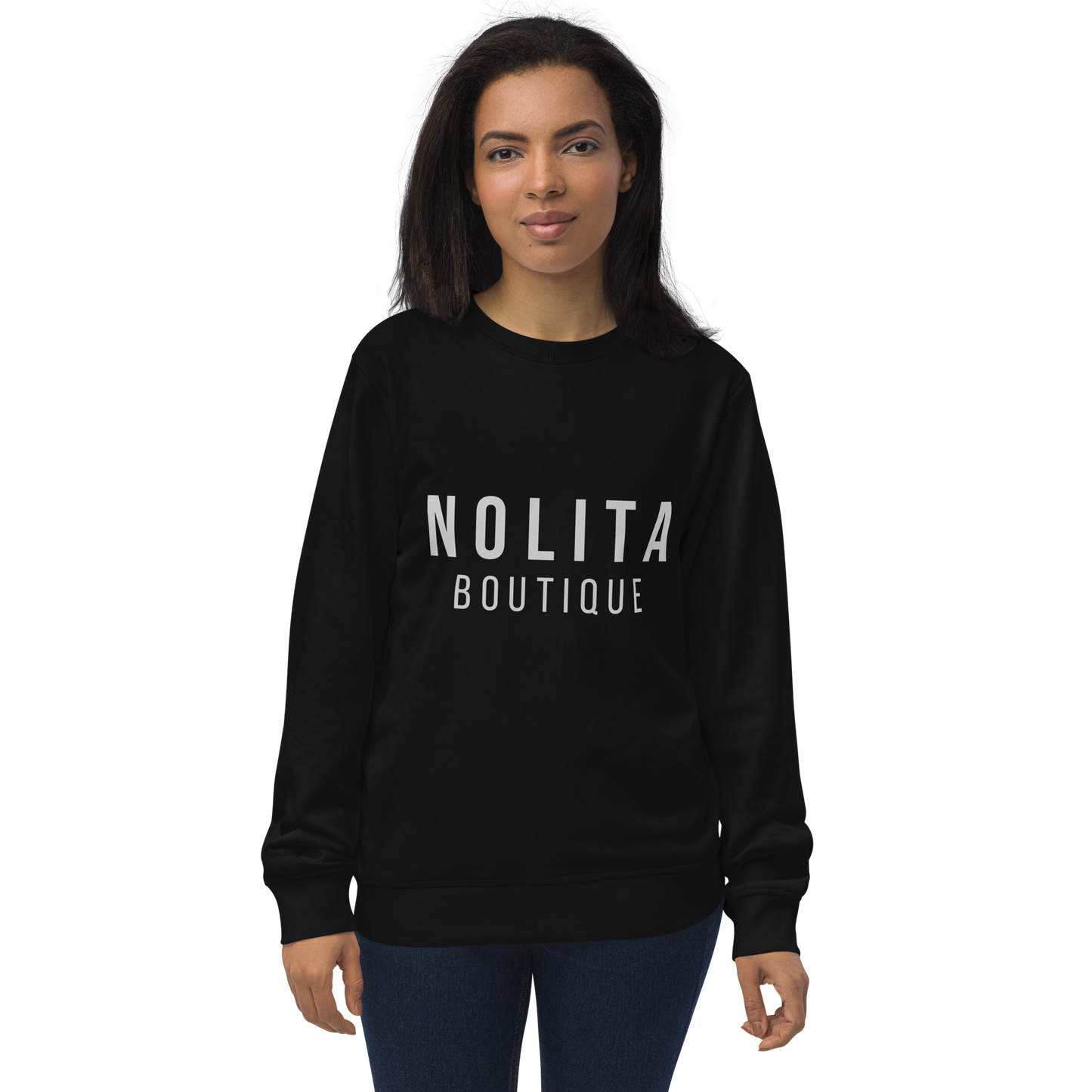 NOLITA Printed Black Unisex Organic Pullover
