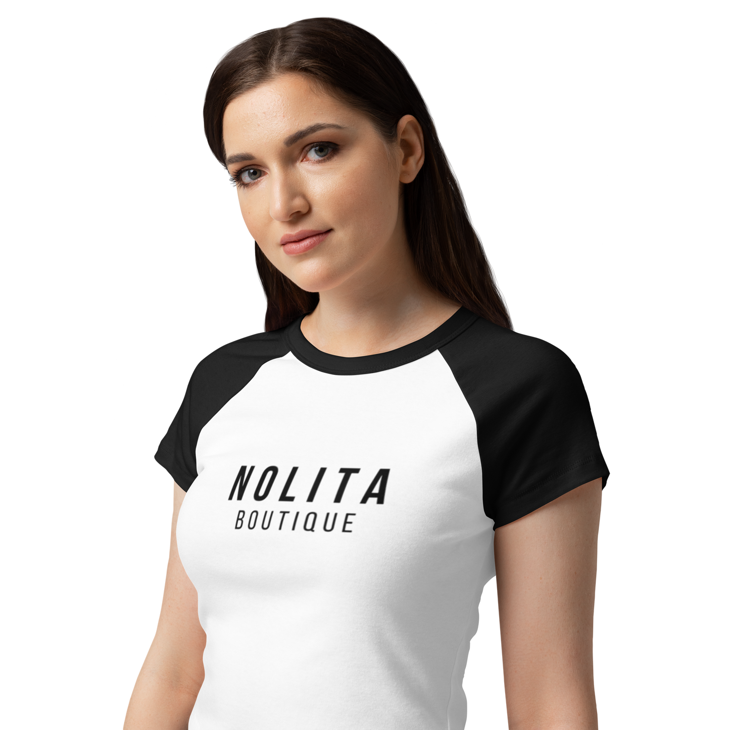 NOLITA Women’s Micro Rib Raglan Baby Tee
