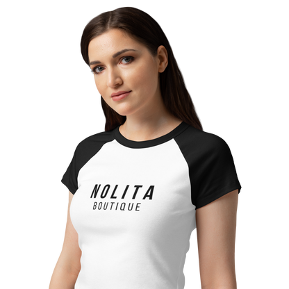 NOLITA Women’s Micro Rib Raglan Baby Tee