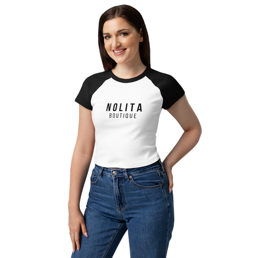 NOLITA Women’s Micro Rib Raglan Baby Tee